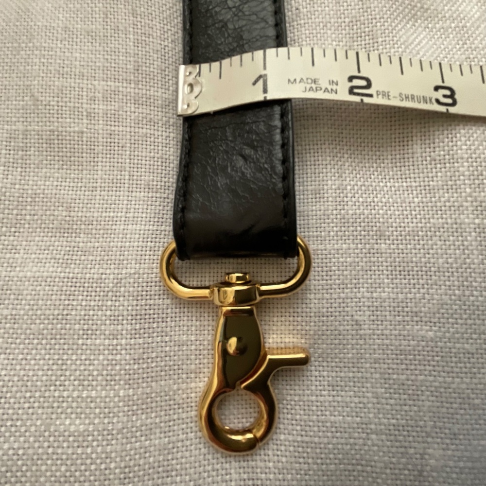 Tory Burch Black “Dena Distressed Leather Handbag - Picture 15 of 16